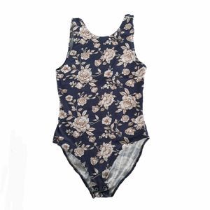 American Eagle Women's Navy Floral Bodysuit S